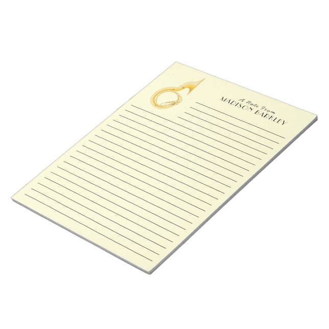 Sousaphone Marching Band Music Teacher Musician Notepad (Angled)