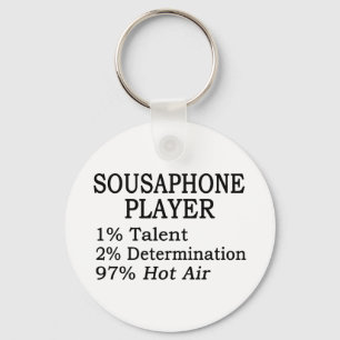 Sousaphone Player Hot Air Key Ring