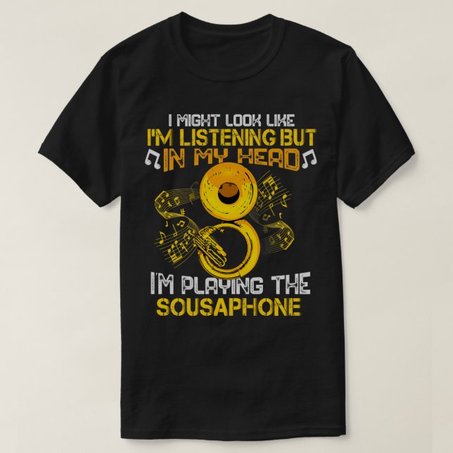 Sousaphone Player Marching Band Gift Men Tuba Sous T-Shirt (Design Front)