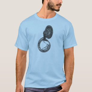Sousaphone Shaped Word Art Black Text T-Shirt