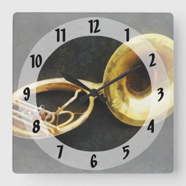 Sousaphone Still Life Square Wall Clock (Front)