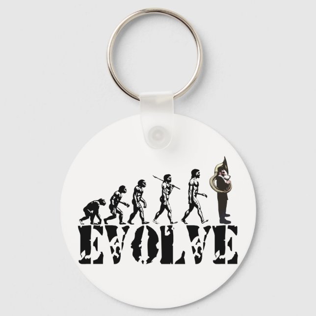 Sousaphone Tuba Tubas Evolution Musical Art Key Ring (Front)