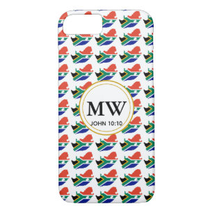 SOUTH AFRICA Abundant Life Christian Monogram iPhone 8/7 Case