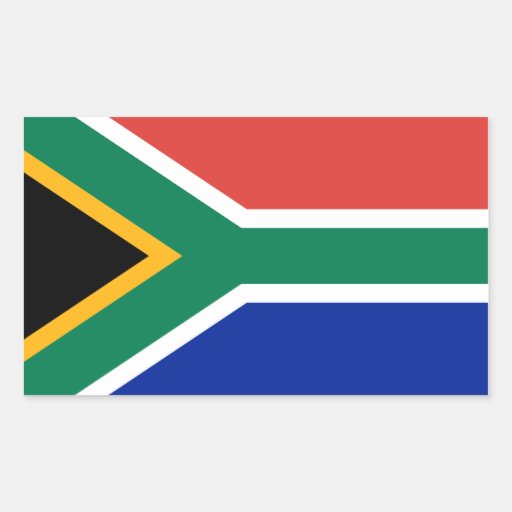 Image of South Africa/African Flag Rectangular Sticker