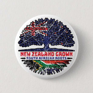 South Africa African New Zealander New Zealand 6 Cm Round Badge