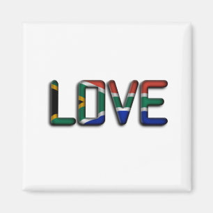 South Africa beautiful amazing text quote flag art Magnet