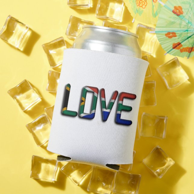 South Africa Beautiful Love Amazing Text Quote Art Can Cooler (In Situ Summer)
