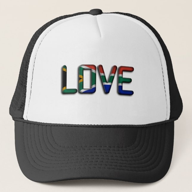 South Africa Beautiful Love Amazing Text Quote Art Trucker Hat (Front)