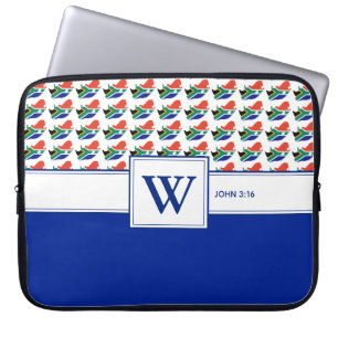 SOUTH AFRICA Bible Monogram Christian Laptop Laptop Sleeve