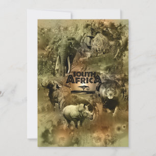 South Africa Big 5 Holiday Card