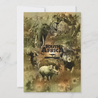South Africa Big 5 Holiday Card
