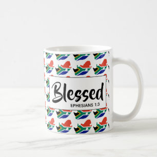 SOUTH AFRICA  Blessed Christian Bible Scripture Coffee Mug