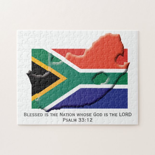 SOUTH AFRICA | Blessed Nation | SOUTH AFRICAN FLAG Jigsaw Puzzle (Horizontal)