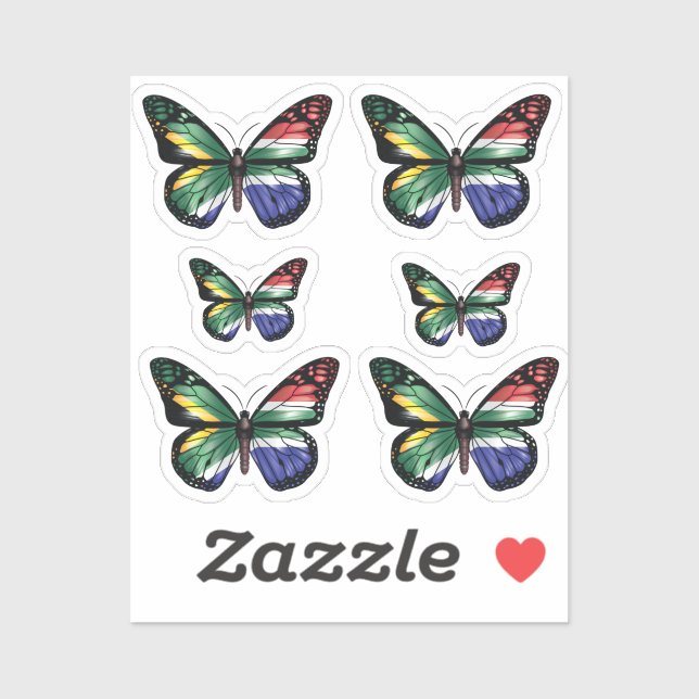 South Africa butterfly monarch flag (Sheet)