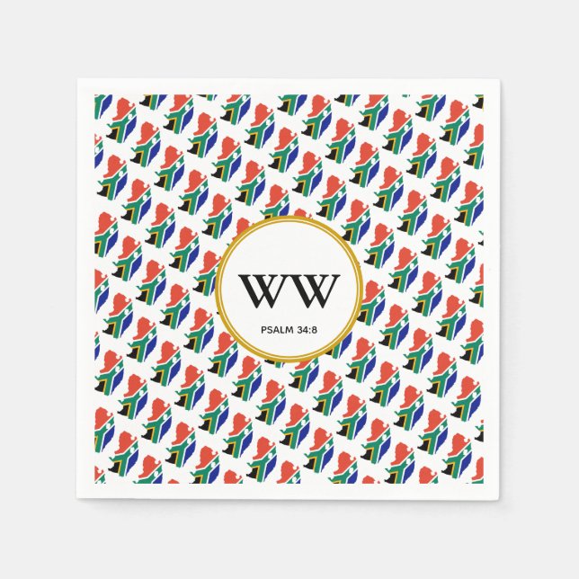 SOUTH AFRICA Celebration Birthday Heritage Party Napkin (Front)