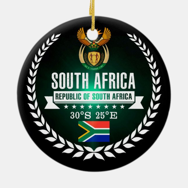 South Africa Ceramic Tree Decoration (Back)