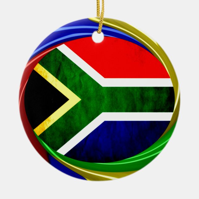 South Africa Ceramic Tree Decoration (Front)