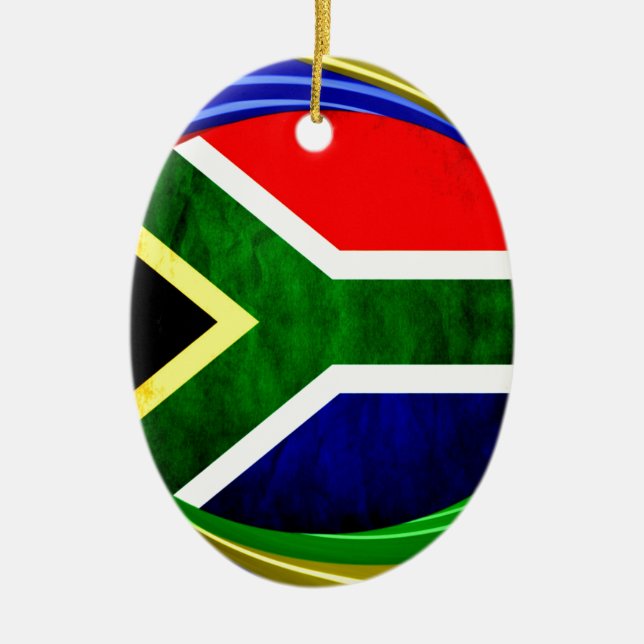South Africa Ceramic Tree Decoration (Front)