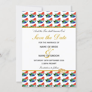SOUTH AFRICA Christian Wedding Special Celebration Save The Date
