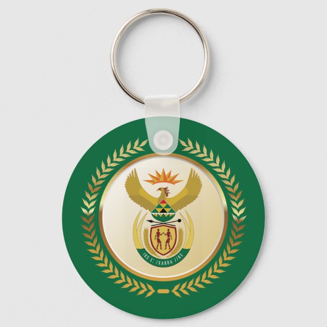 South Africa Coat of Arms Key Ring (Front)