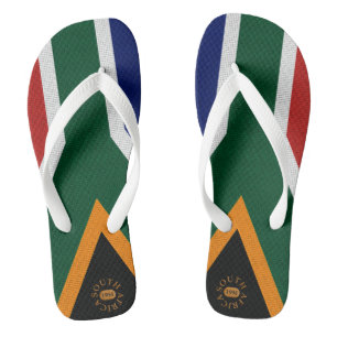 SOUTH AFRICA COLORS = National Flag Flip Flops