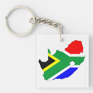 south africa country flag map shape symbol key ring