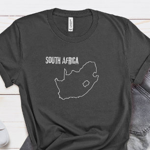 South Africa Country Map Shape Land Border Outline T-Shirt