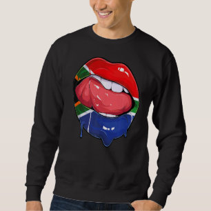 South Africa Fan Flag Mouth Soccer South African Sweatshirt