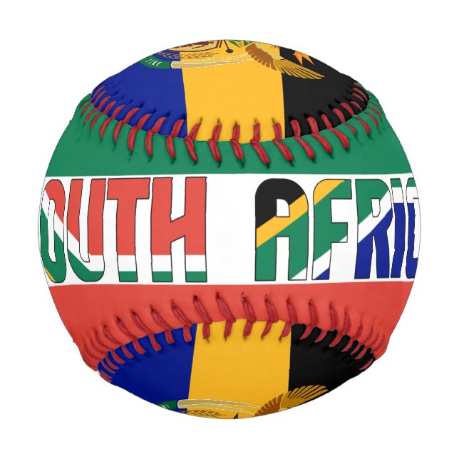 South Africa Flag and Coat of Arms Patriotic Baseball (Front)