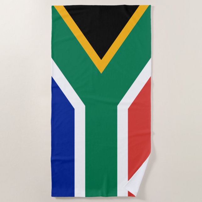 South Africa Flag Beach Towel (Front)