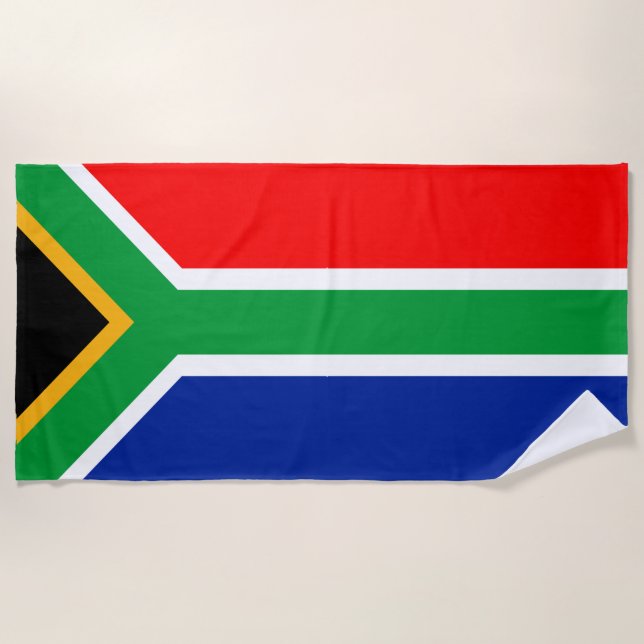 South Africa Flag Beach Towel (Front)