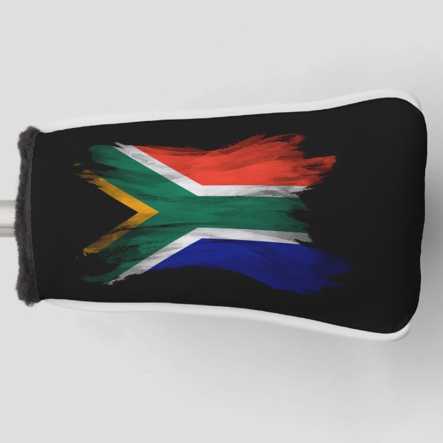 South Africa flag brush stroke, national flag Golf Head Cover (Front)