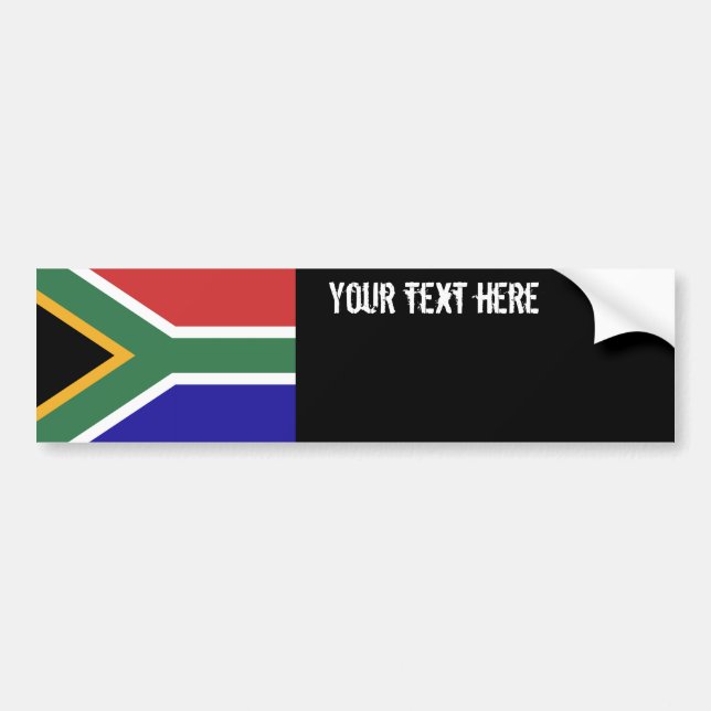 South Africa Flag Bumper Sticker (Front)