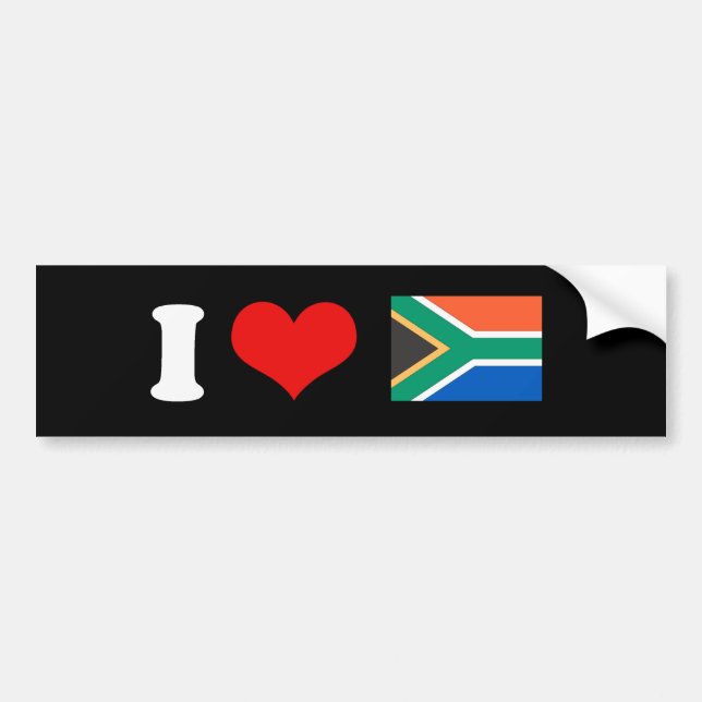 South Africa Flag Bumper Sticker (Front)