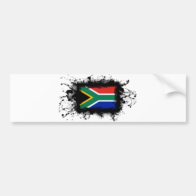 South Africa Flag Bumper Sticker (Front)