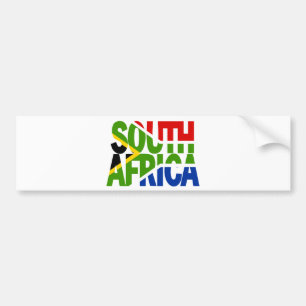 South Africa + flag Bumper Sticker