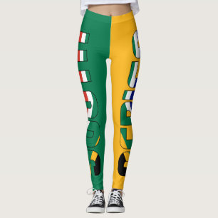 South Africa Flag Colours Patriotic Leggings