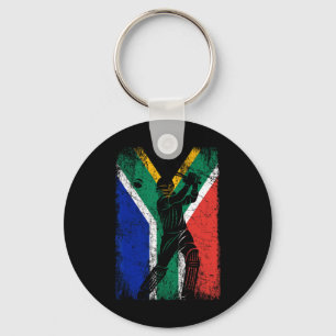 South Africa Flag Cricket Fan Player Coach Key Ring
