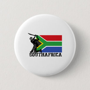 South Africa Flag Cricket Player Tsman Sports Team 6 Cm Round Badge