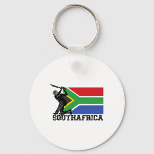 South Africa Flag Cricket Player Tsman Sports Team Key Ring