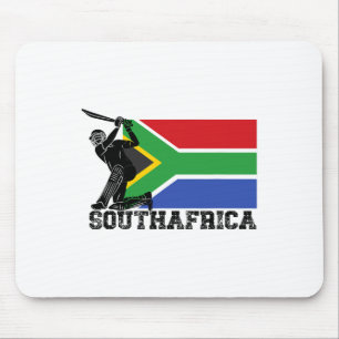 South Africa Flag Cricket Player Tsman Sports Team Mouse Mat