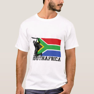 South Africa Flag Cricket Player Tsman Sports Team T-Shirt