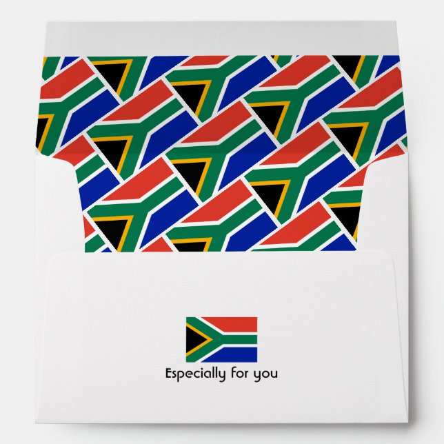 SOUTH AFRICA FLAG Custom Envelope (Back (Bottom))