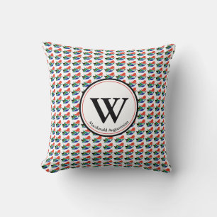 SOUTH AFRICA FLAG Custom Monogram Patriotic Cushion
