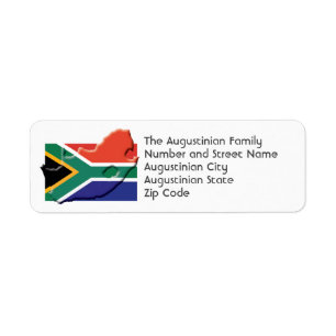 SOUTH AFRICA FLAG Custom Return Address