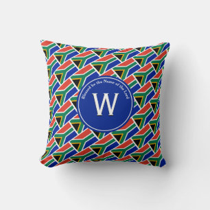 SOUTH AFRICA FLAG  Customised Monogram Scripture Cushion