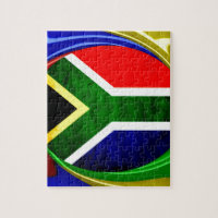 South Africa Flag: Dynamic Swirl Motif