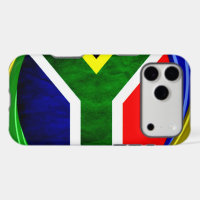 South Africa Flag Dynamic Swirl Motif | Rainbow Na