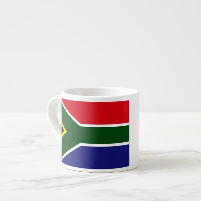 South Africa Flag Espresso Cup (Front Left)