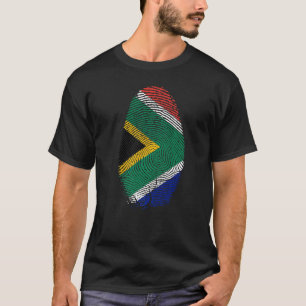 South Africa Flag Fingerprint Dna  South Africans T-Shirt